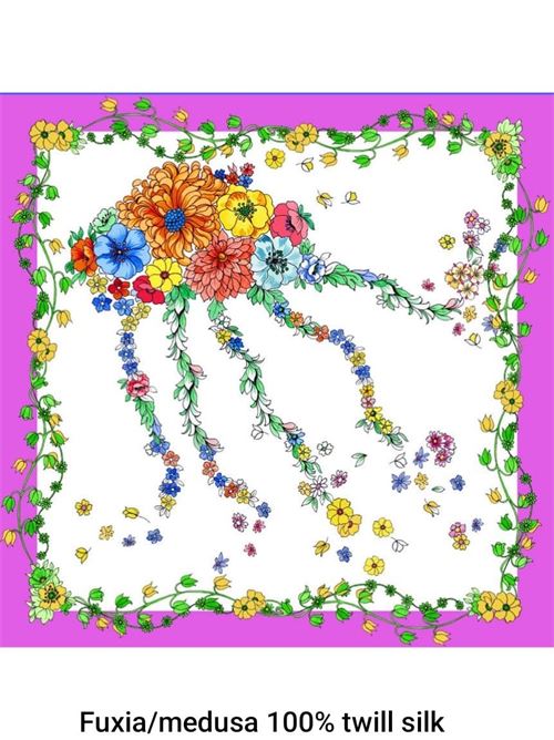 tessuto medusa twill di seta Laboratorio Capri | MEDUSAFUCSIAMEDUSA